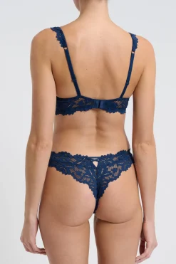New ETAM Tanga de encaje MARINO