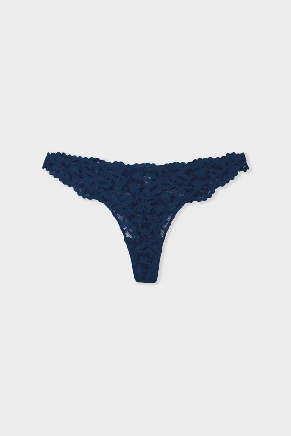 New ETAM Tanga de encaje MARINO