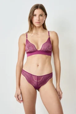 Hot ETAM Tanga de encaje VIOLETA