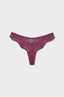 Hot ETAM Tanga de encaje VIOLETA