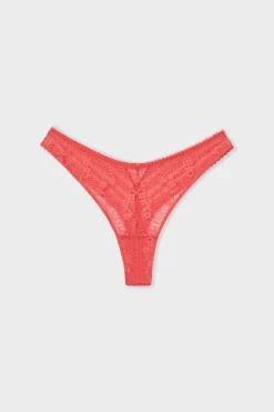 Hot ETAM Tanga de encaje ROSA