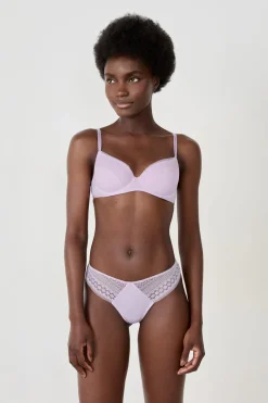 Best ETAM Tanga de encaje LILA