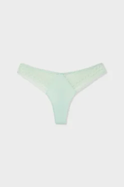Outlet ETAM Tanga de encaje VERDE PÁLIDO