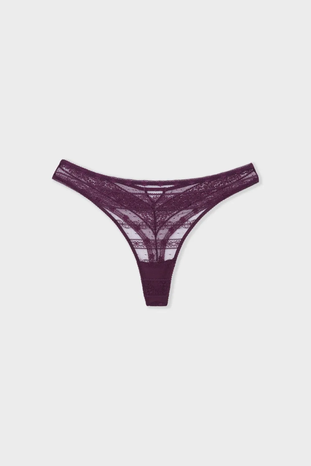 Discount ETAM Tanga de encaje MORADO