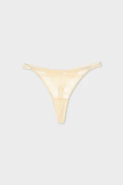 ETAM Tanga de encaje BEIGE