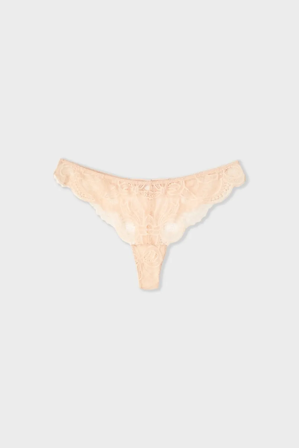 Sale ETAM Tanga de encaje ROSA EMPOLVADO