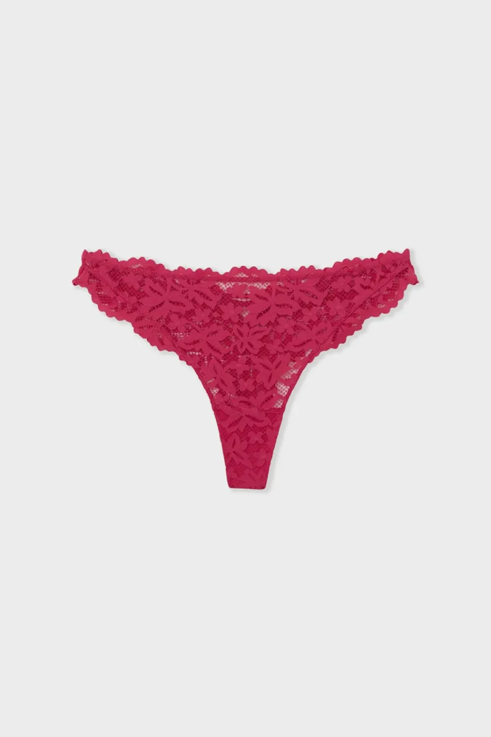 Sale ETAM Tanga de encaje FÚSIA