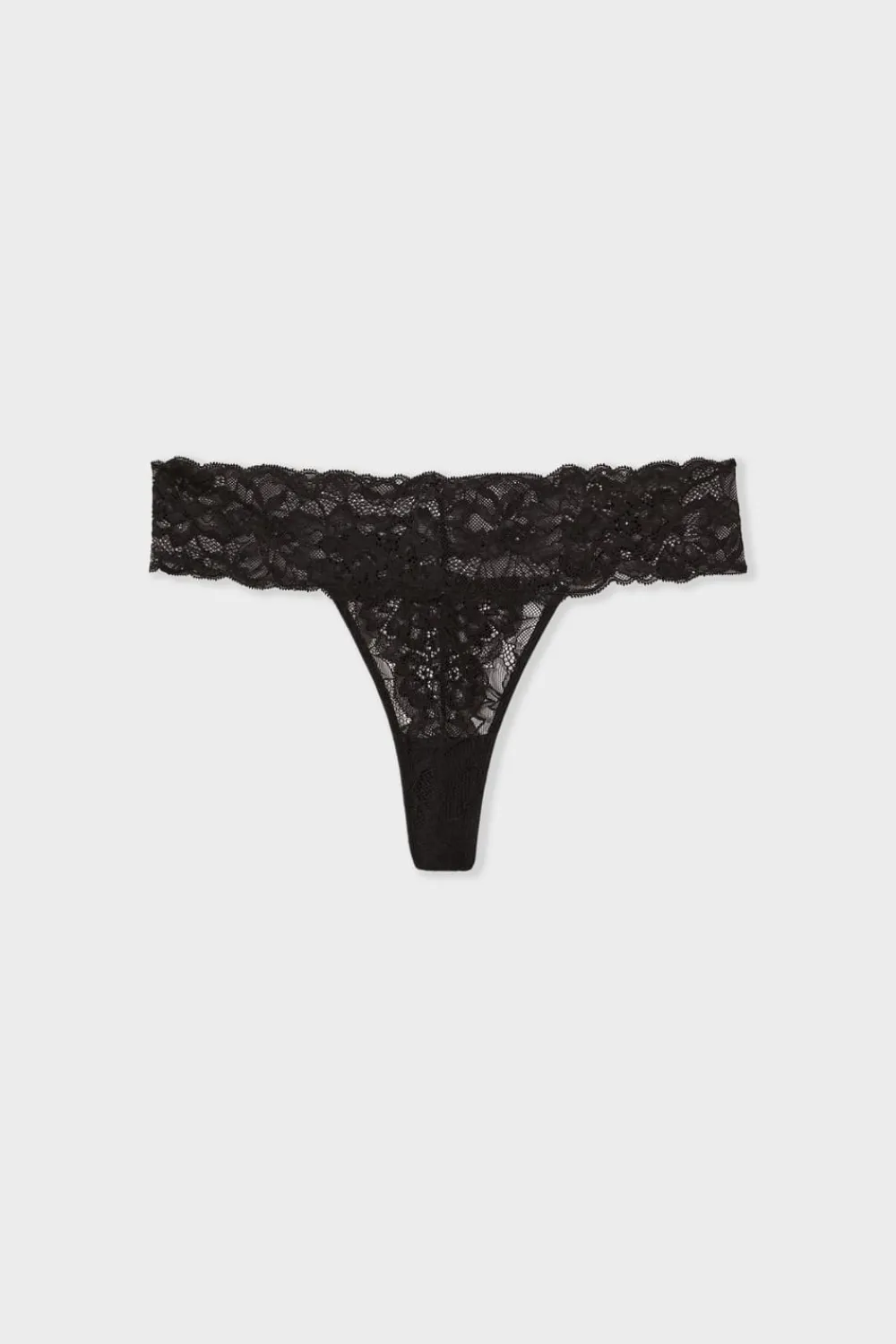 Hot ETAM Tanga de encaje NEGRO