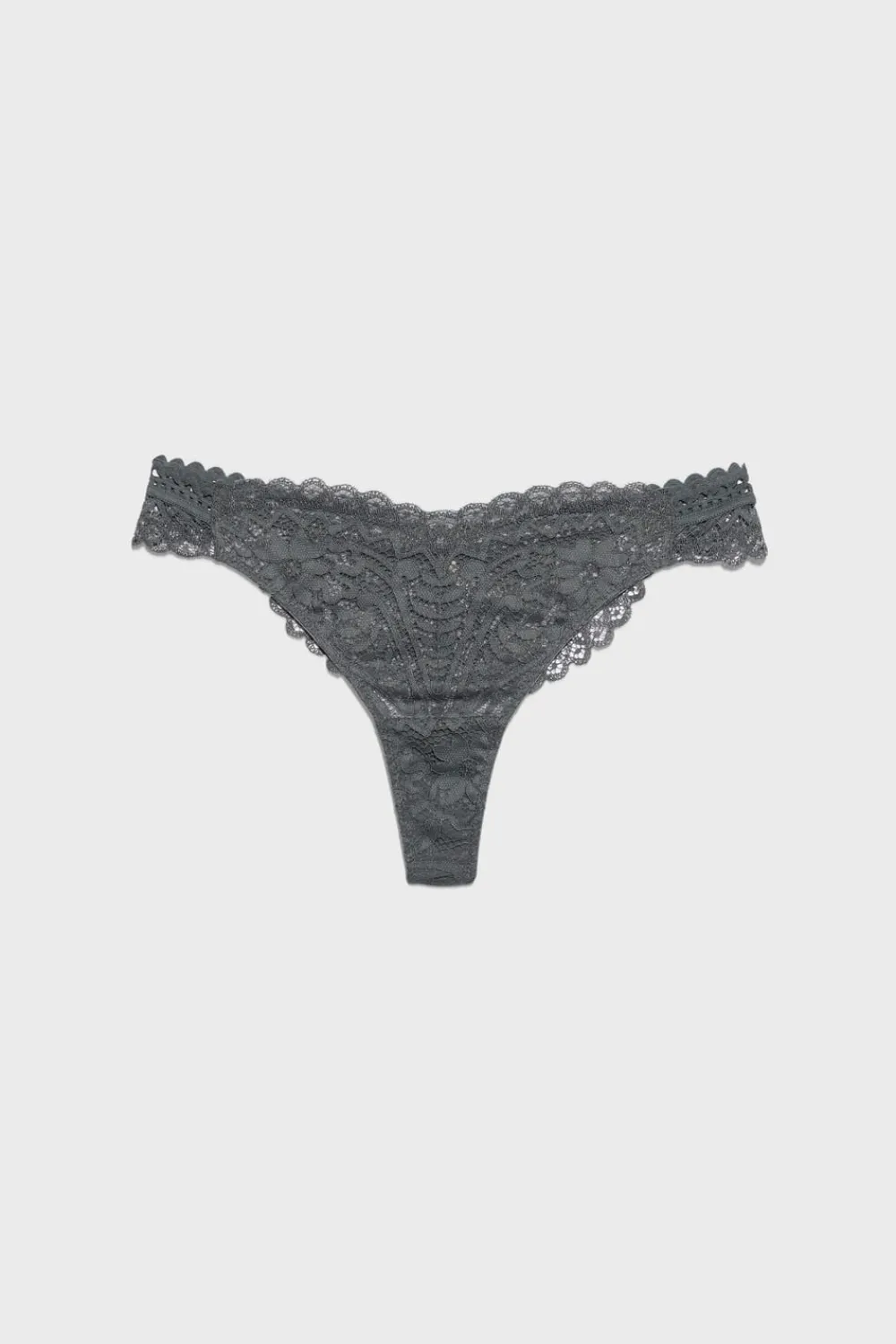 Hot ETAM Tanga de encaje ANTRACITA