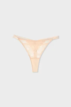 Hot ETAM Tanga de encaje ROSA EMPOLVADO