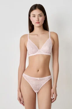 Sale ETAM Tanga de encaje ROSA CLARO