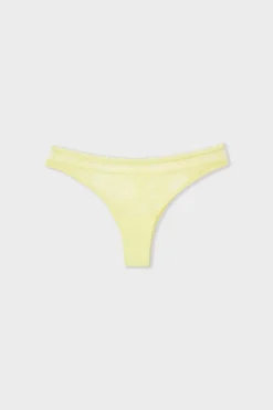 Sale ETAM Tanga de encaje AMARILLO P&Aacute;LIDO.