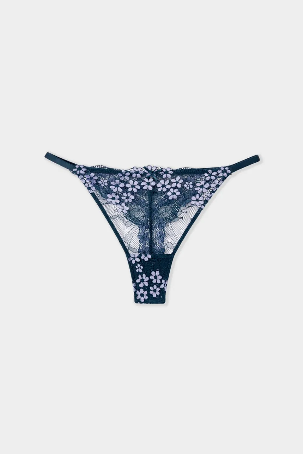 Clearance ETAM Tanga de encaje AZUL NOCHE