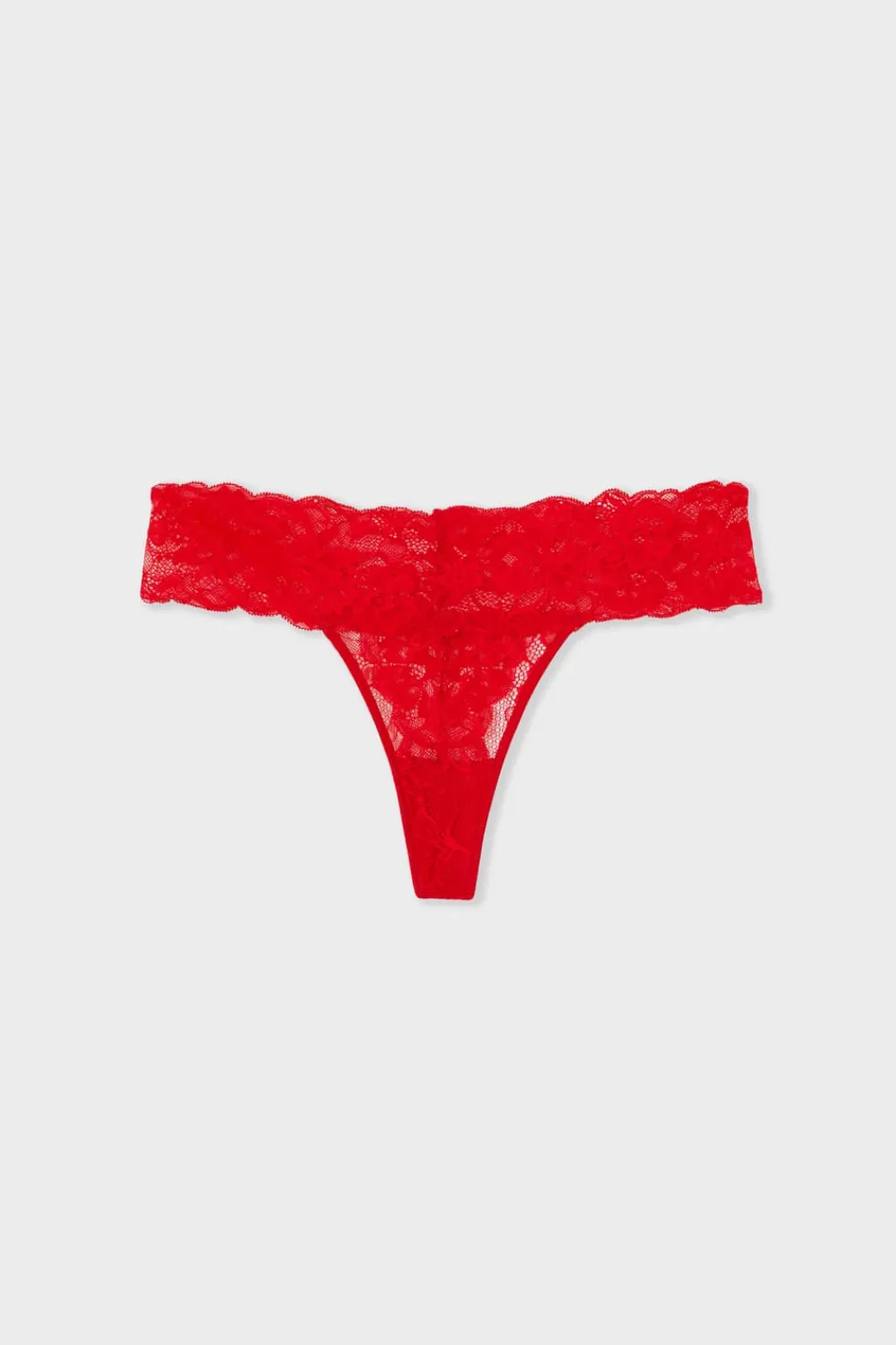 Discount ETAM Tanga de encaje ROJO