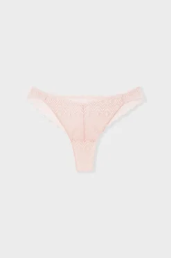 Best ETAM Tanga de encaje BLUSH
