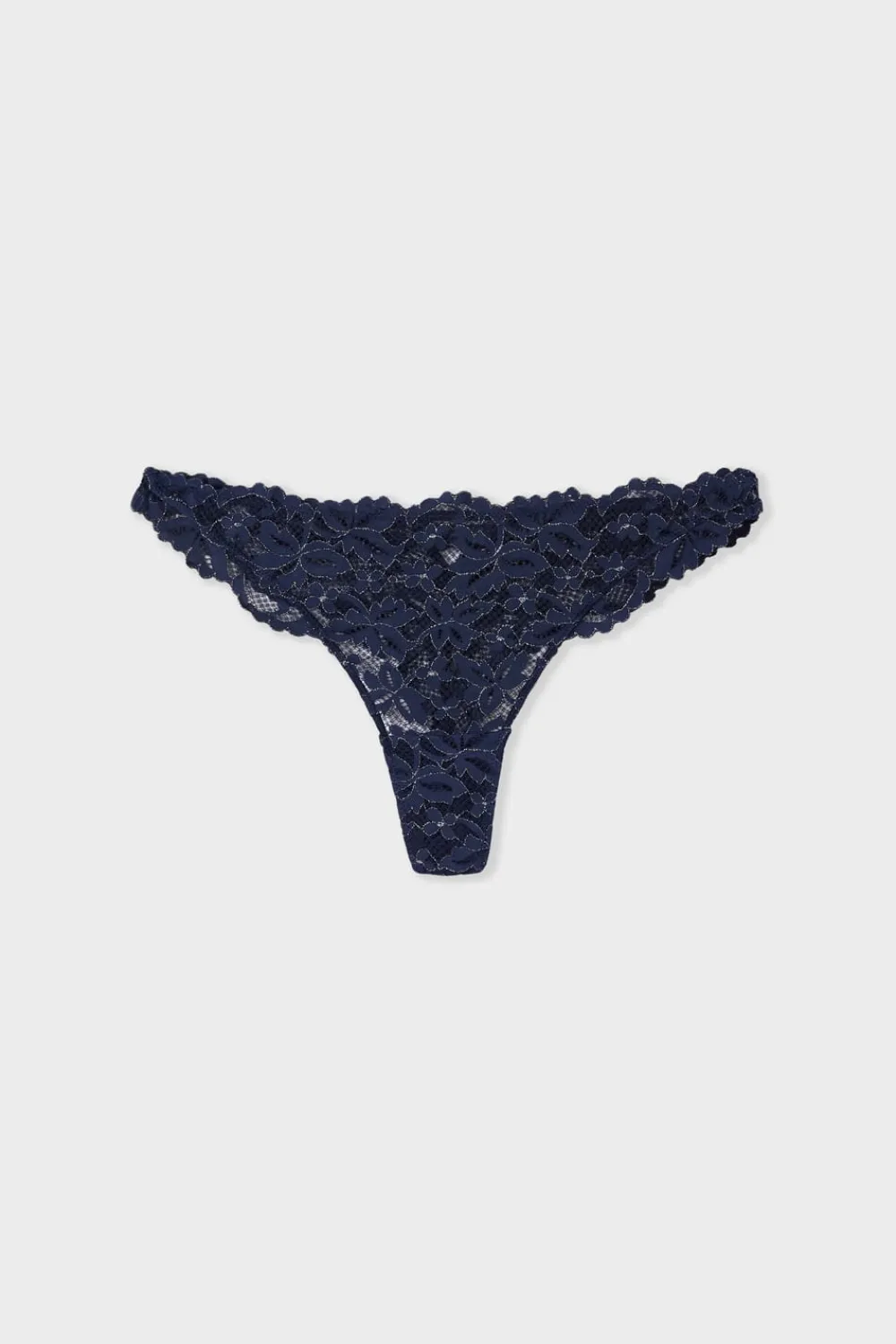 Outlet ETAM Tanga de encaje AZUL NOCHE