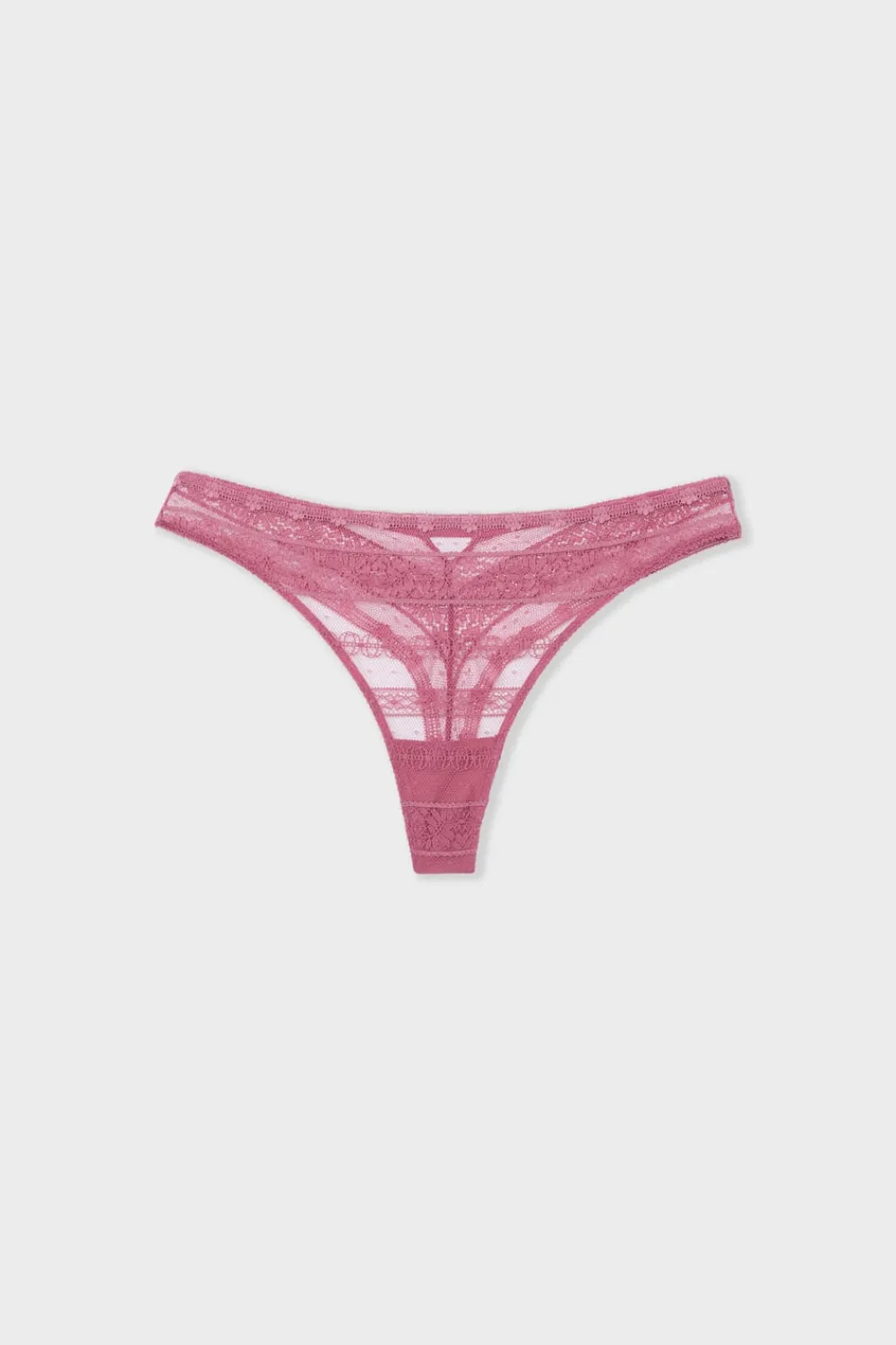 Online ETAM Tanga de encaje BLUSH