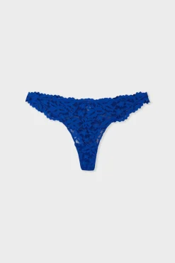 ETAM Tanga de encaje ÍNDIGO