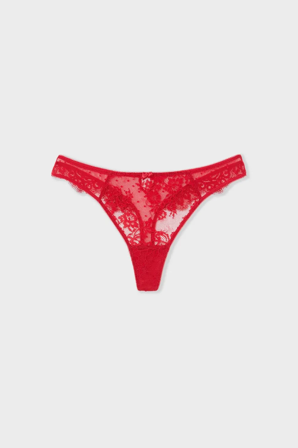 Hot ETAM Tanga de encaje ROJO