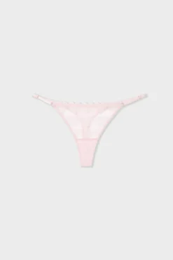 Online ETAM Tanga de encaje con motivos de corazones ROSA