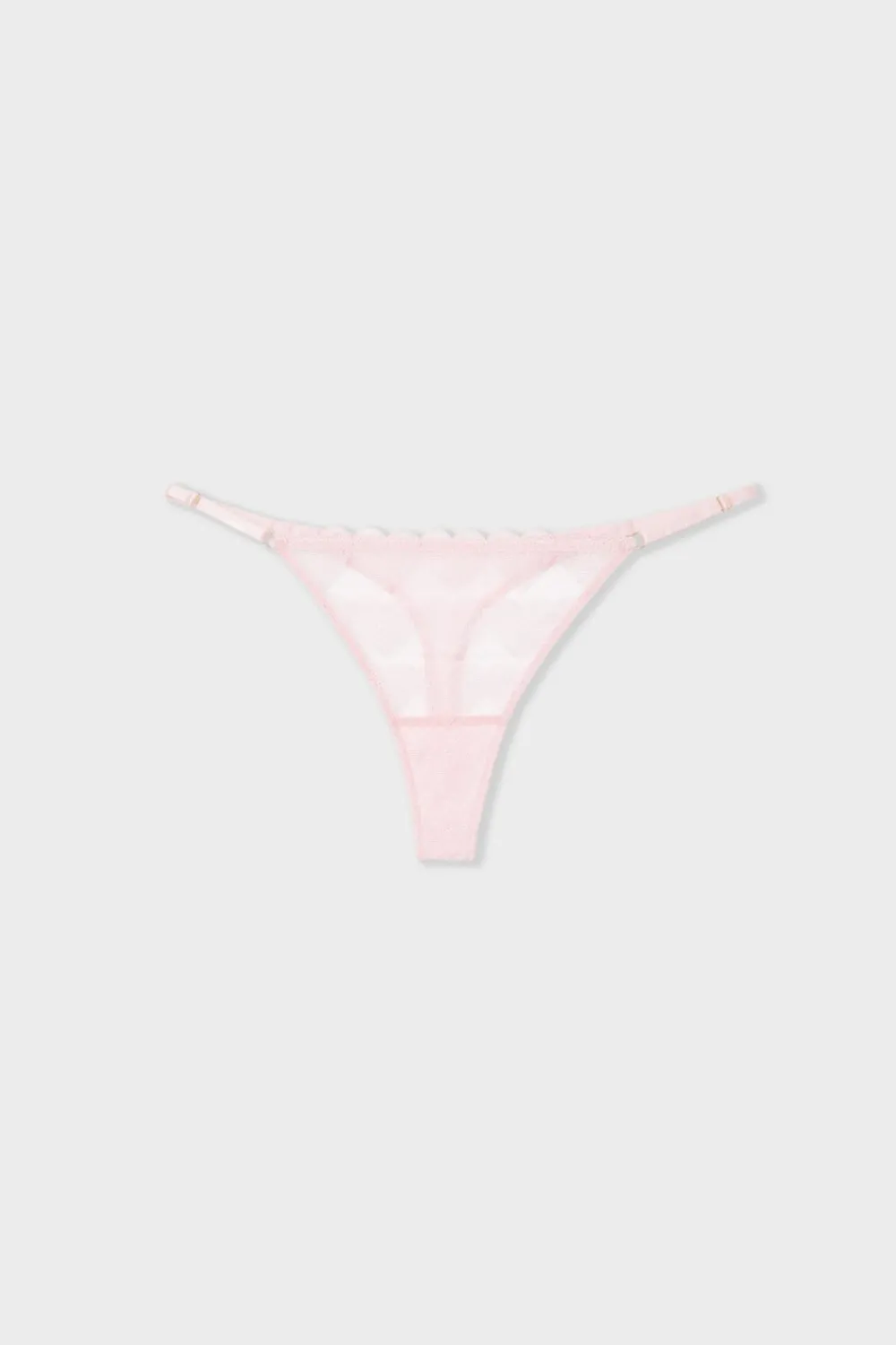 Online ETAM Tanga de encaje con motivos de corazones ROSA
