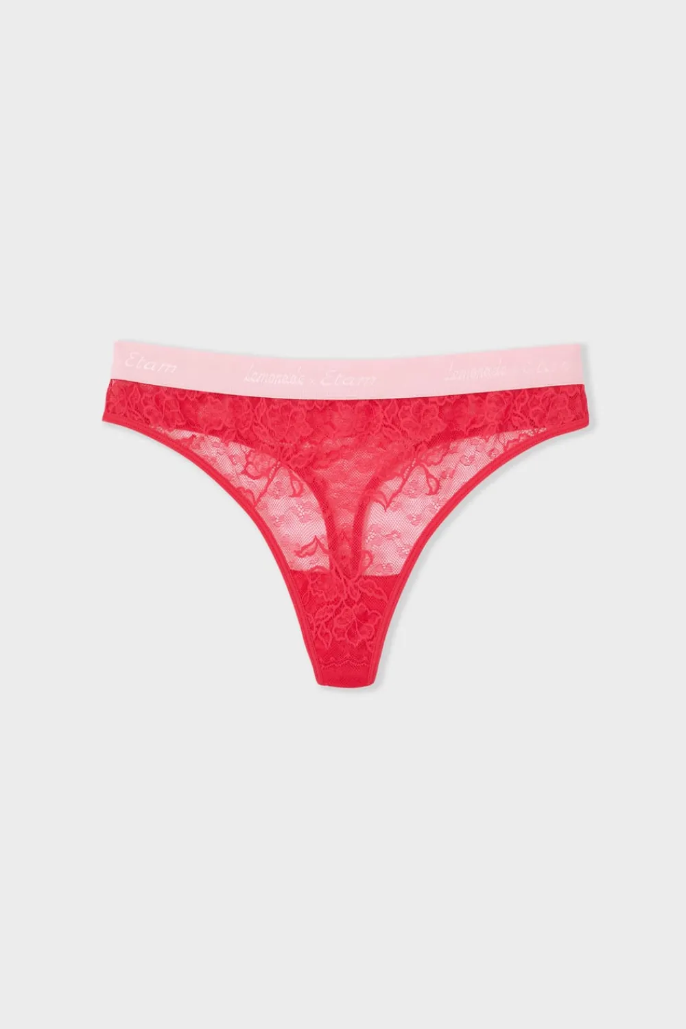 Best ETAM Tanga de encaje x Lemonade Dolls FUSHIA