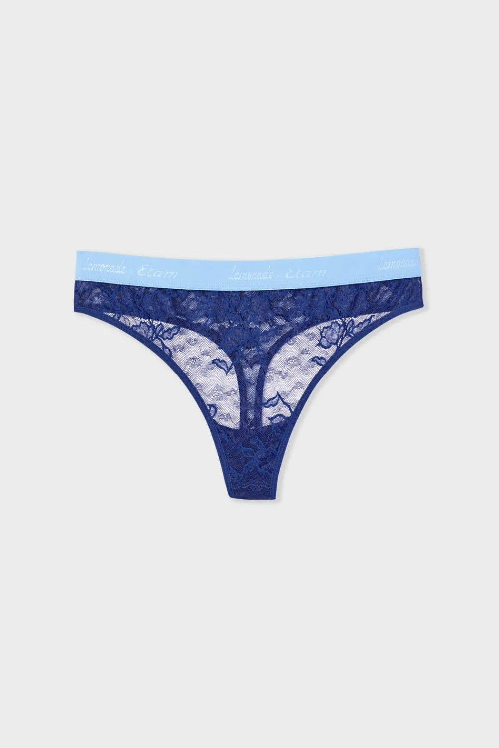Outlet ETAM Tanga de encaje x Lemonade Dolls MARINE