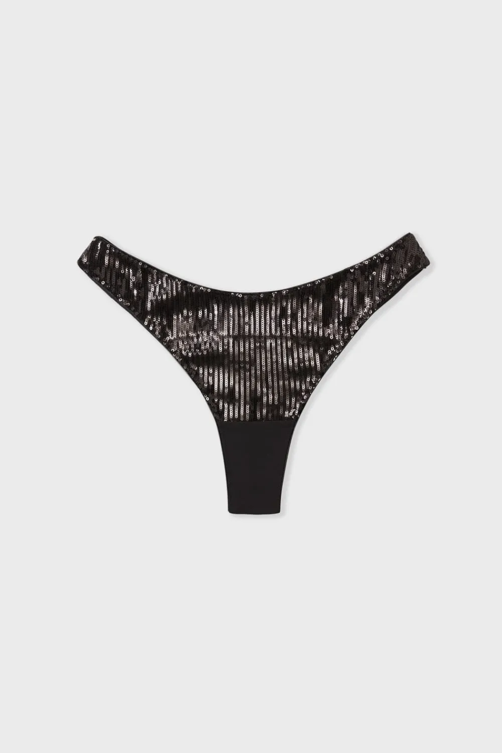 Discount ETAM Tanga de lentejuelas NEGRO