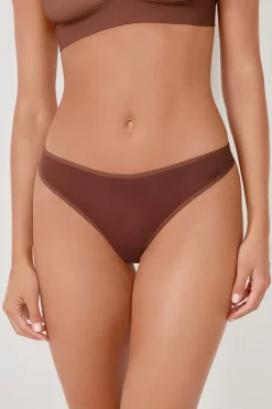Hot ETAM Tanga de malla MARRÓN
