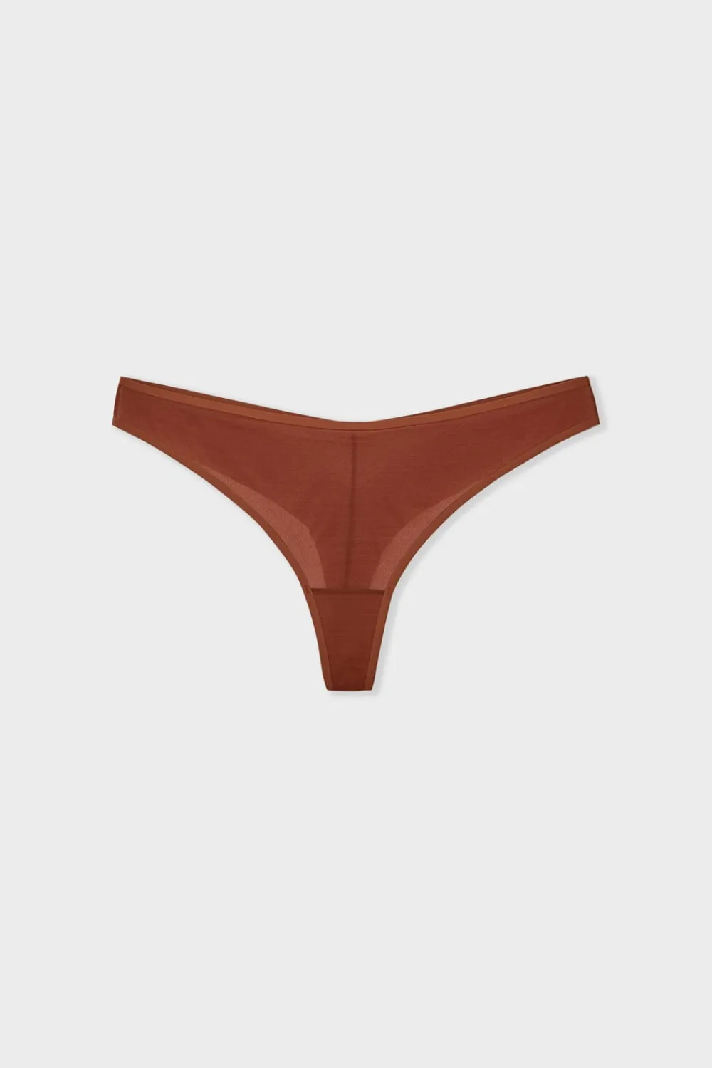 Hot ETAM Tanga de malla MARRÓN