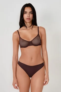 Hot ETAM Tanga de malla CHOCOLATE