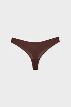 Hot ETAM Tanga de malla CHOCOLATE