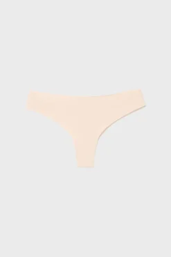 Sale ETAM Tanga de microfibra BLANCO ROTO
