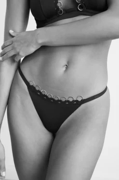 ETAM Tanga de microfibra NEGRO
