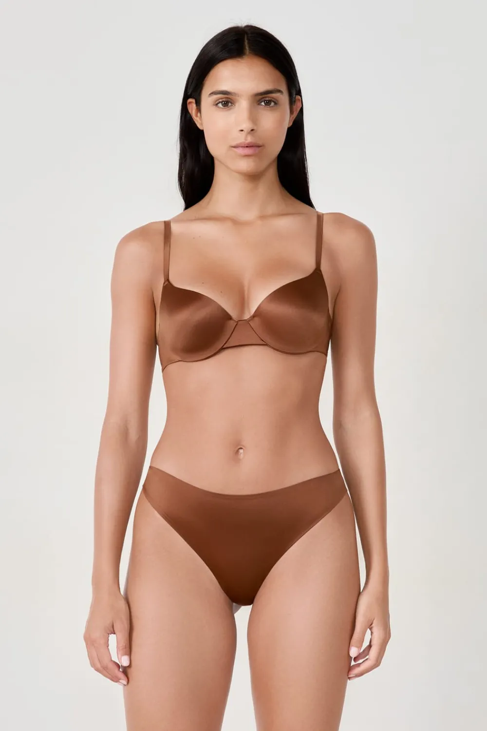 ETAM Tanga de microfibra MARRÓN