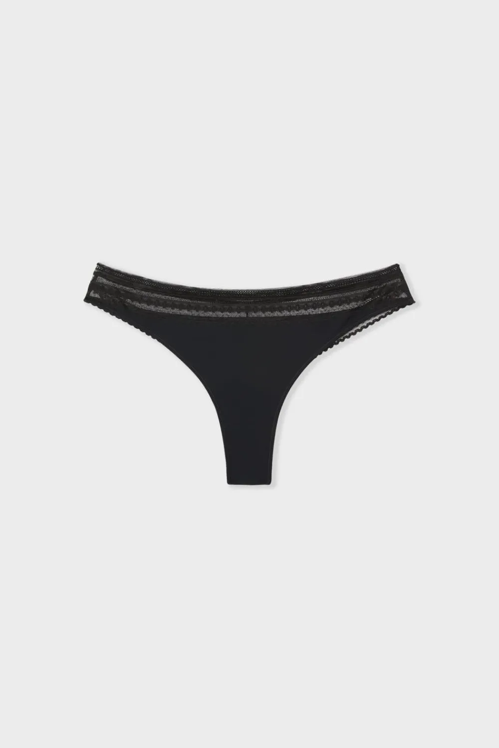 Best ETAM Tanga de microfibra NEGRO