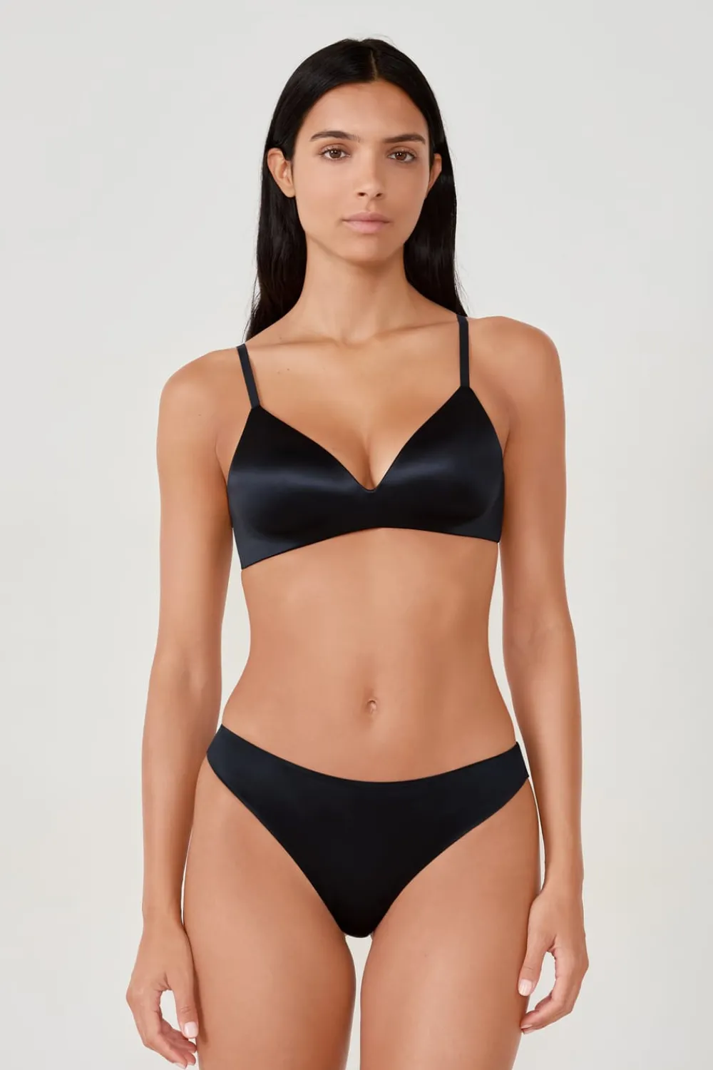 Outlet ETAM Tanga de microfibra NEGRO