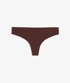 Best ETAM Tanga de microfibra CHOCOLATE