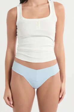 ETAM Tanga de microfibra AZUL CIELO