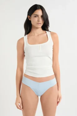ETAM Tanga de microfibra AZUL CIELO