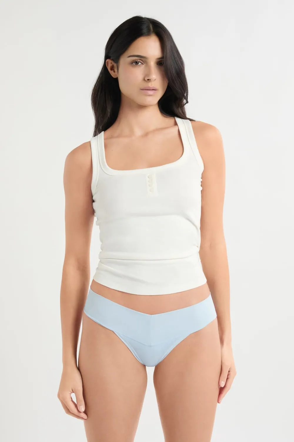ETAM Tanga de microfibra AZUL CIELO