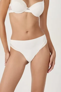 New ETAM Tanga de microfibra satinada CRUDO