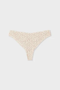 Clearance ETAM Tanga de microfibra sin costuras ESTAMPADO