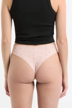 Hot ETAM Tanga de microfibra sin costuras con motivos BLUSH