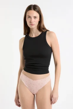 Hot ETAM Tanga de microfibra sin costuras con motivos BLUSH