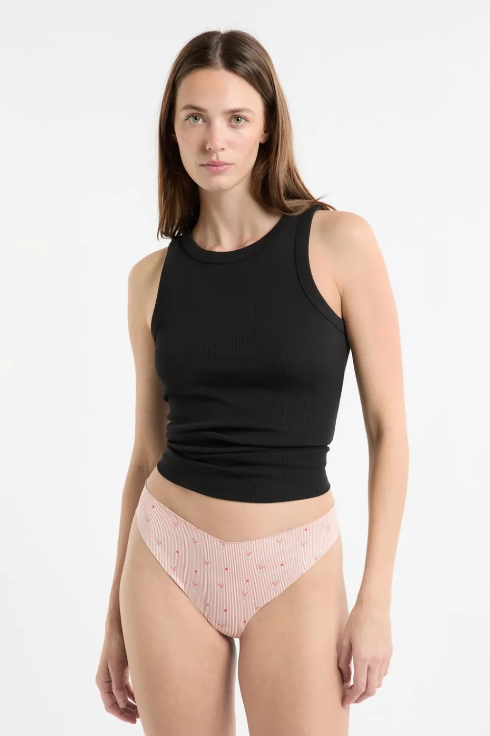 Hot ETAM Tanga de microfibra sin costuras con motivos BLUSH