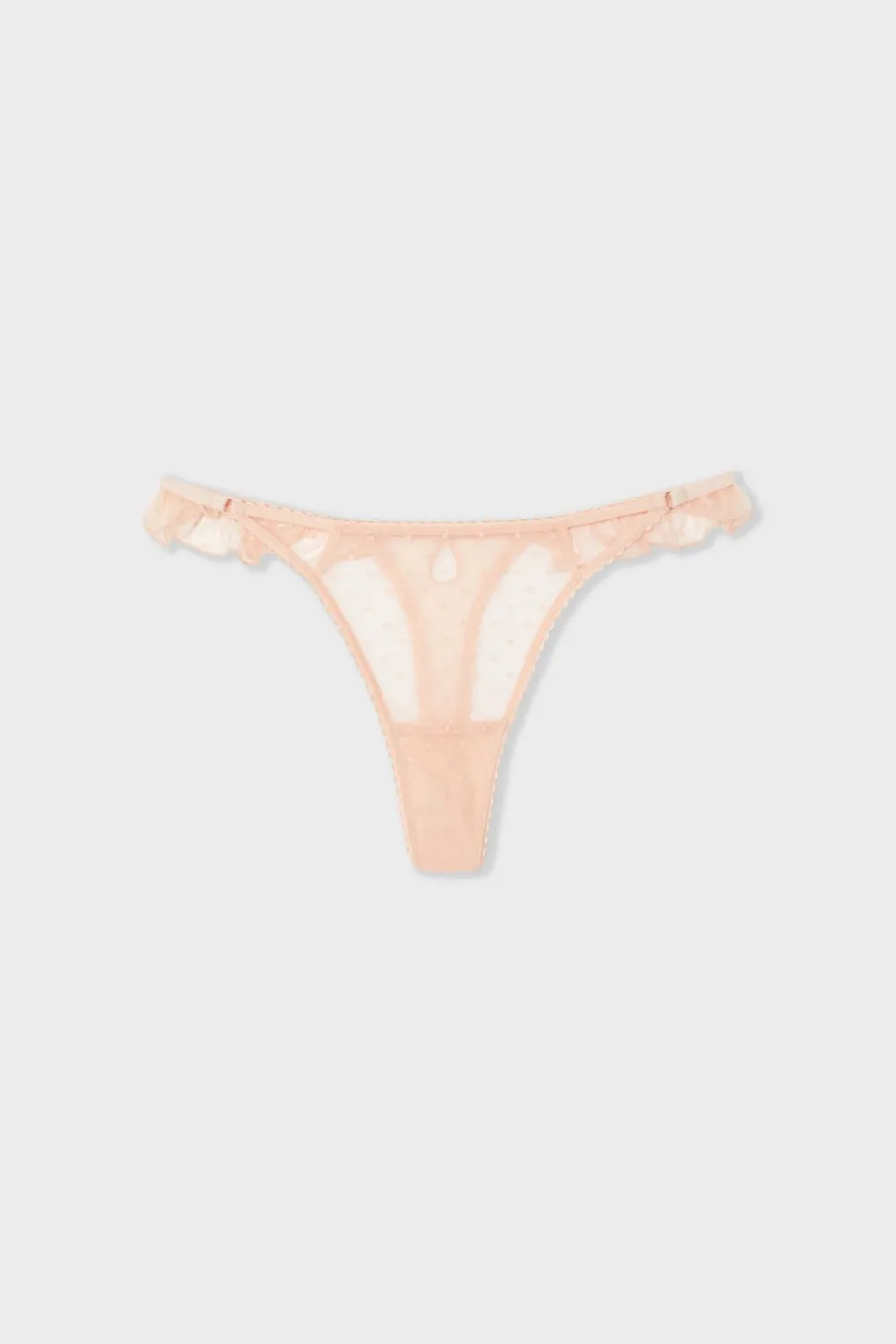 Discount ETAM Tanga de tul ROSA EMPOLVADO