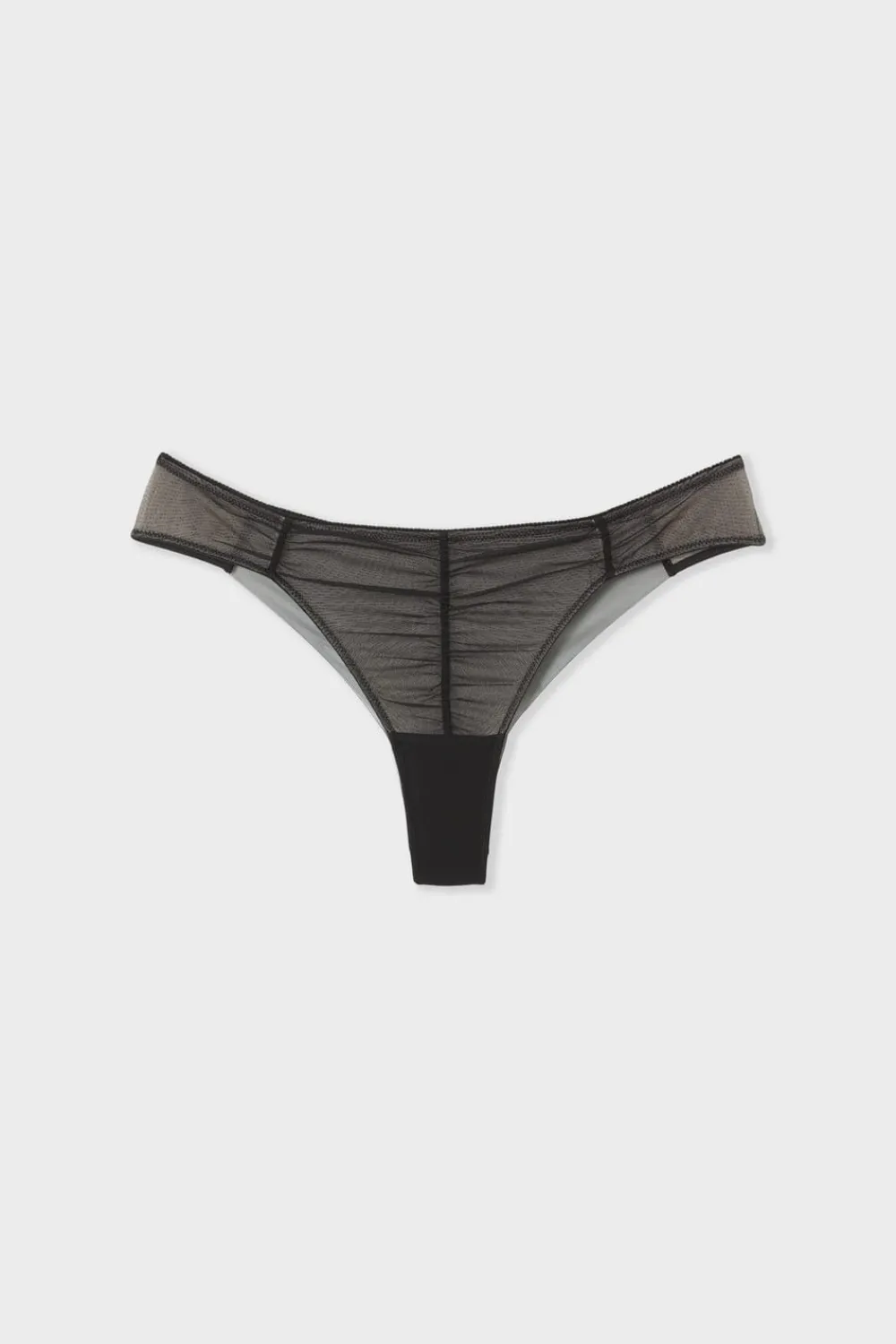 Clearance ETAM Tanga de tul NEGRO