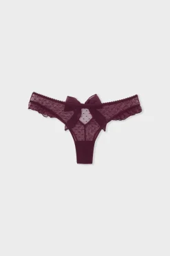 New ETAM Tanga de tul MORADO