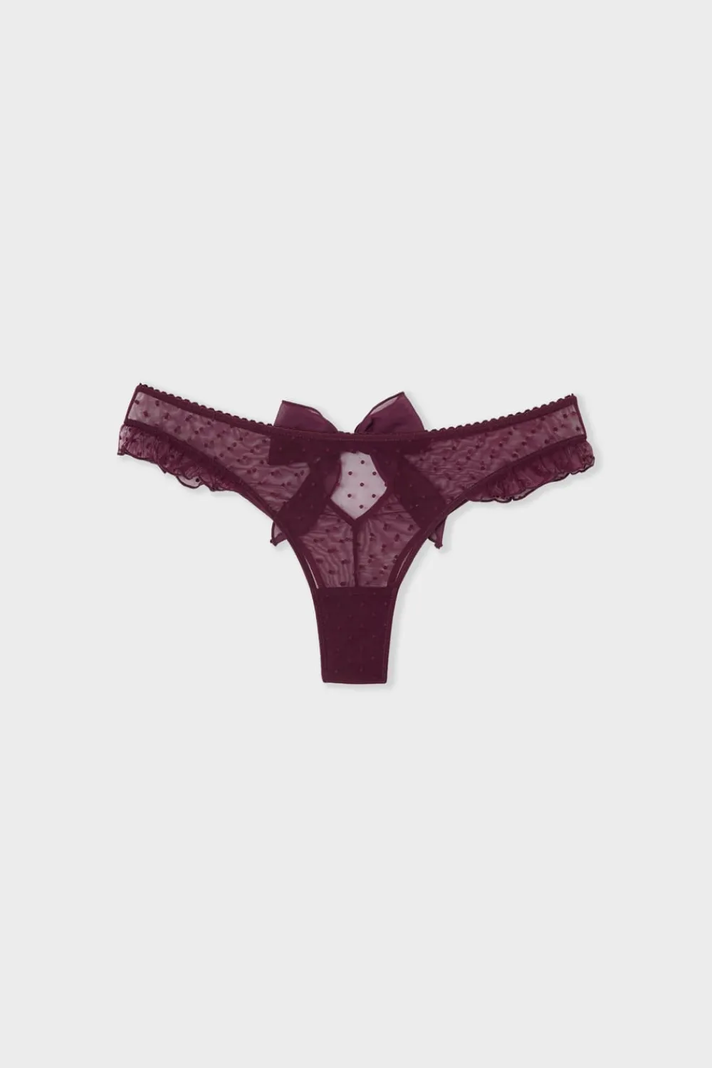 New ETAM Tanga de tul MORADO